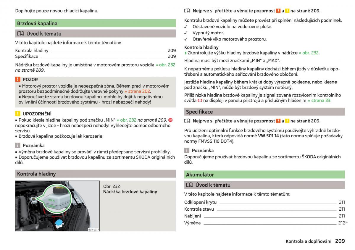 Skoda Superb III 3 navod k obsludze / page 211