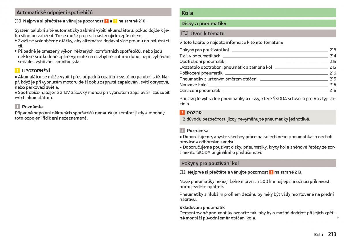 Skoda Superb III 3 navod k obsludze / page 215