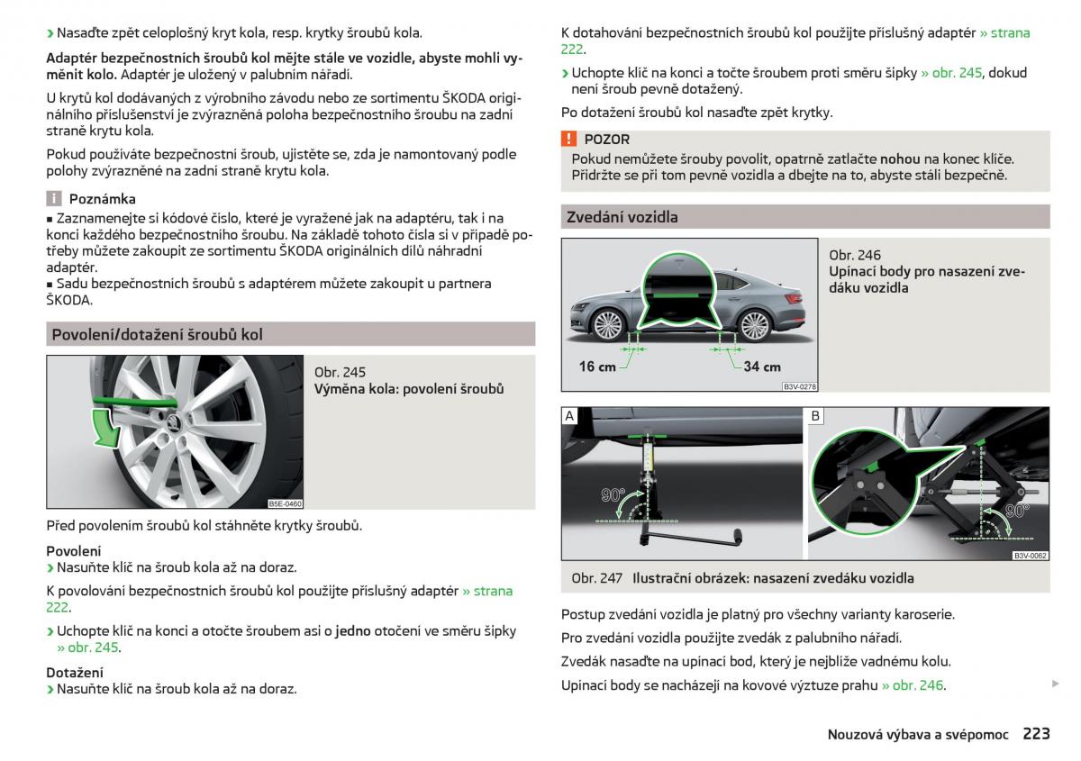 Skoda Superb III 3 navod k obsludze / page 225