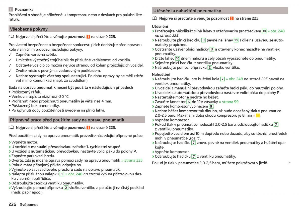 Skoda Superb III 3 navod k obsludze / page 228