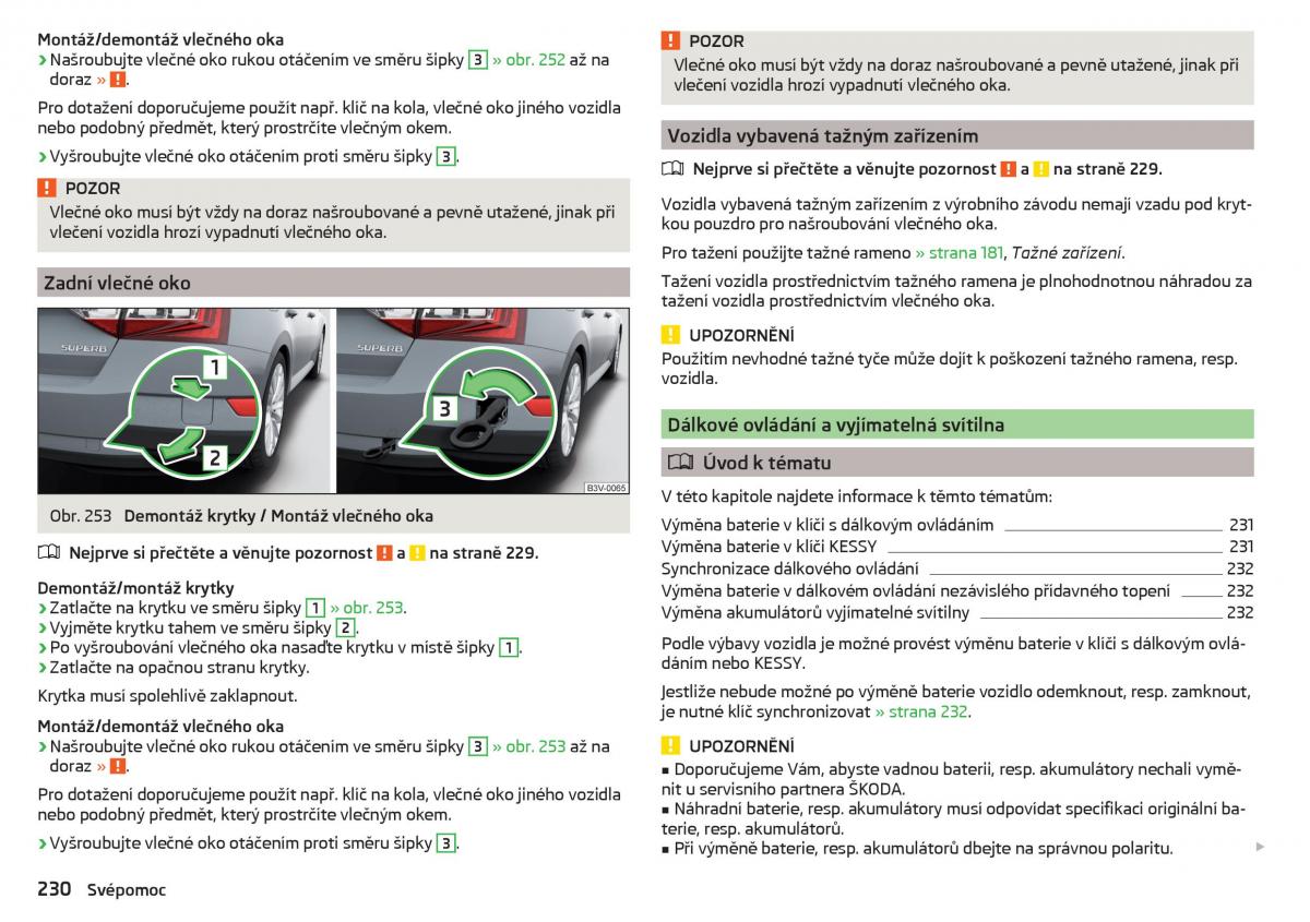 Skoda Superb III 3 navod k obsludze / page 232