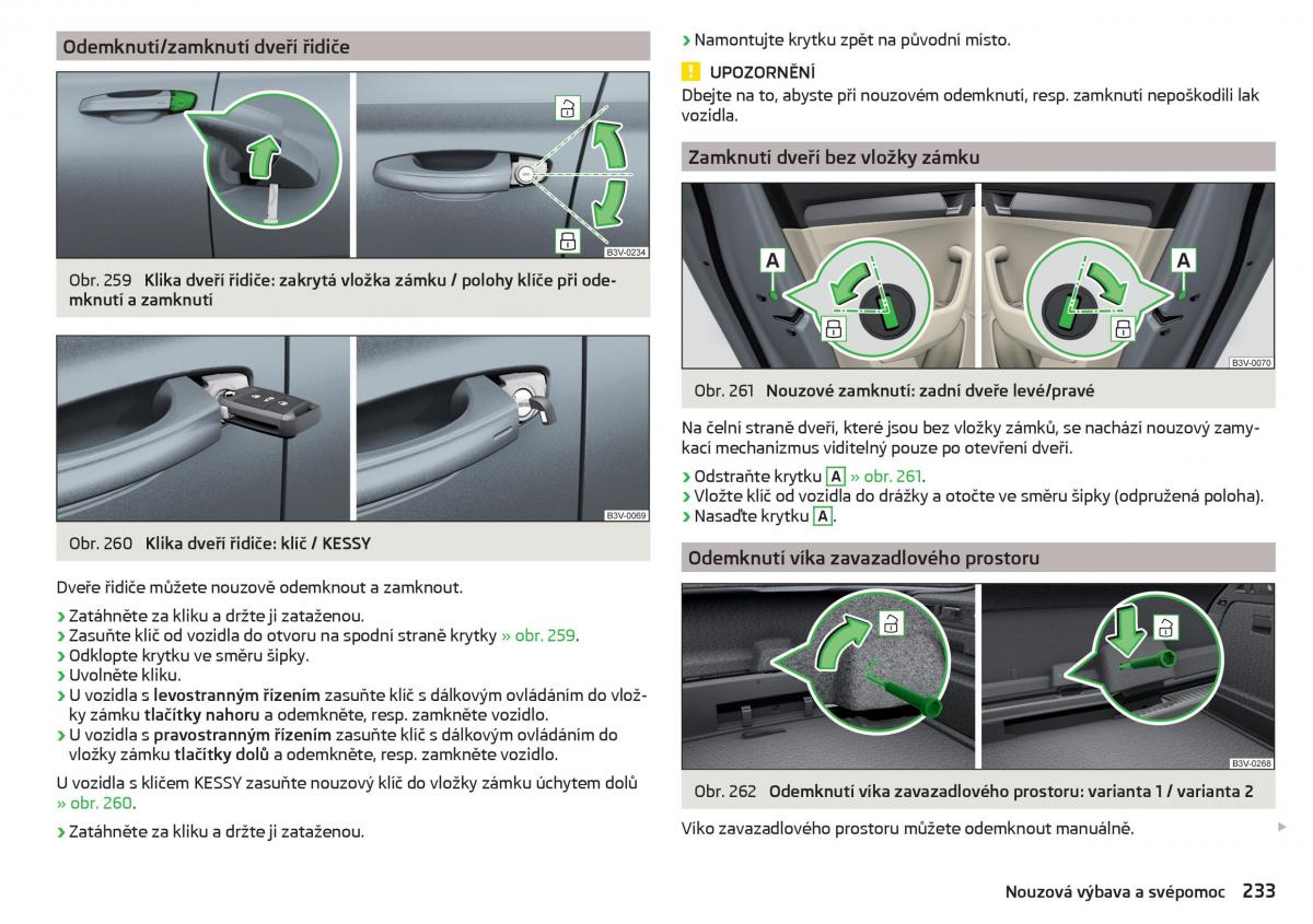 Skoda Superb III 3 navod k obsludze / page 235