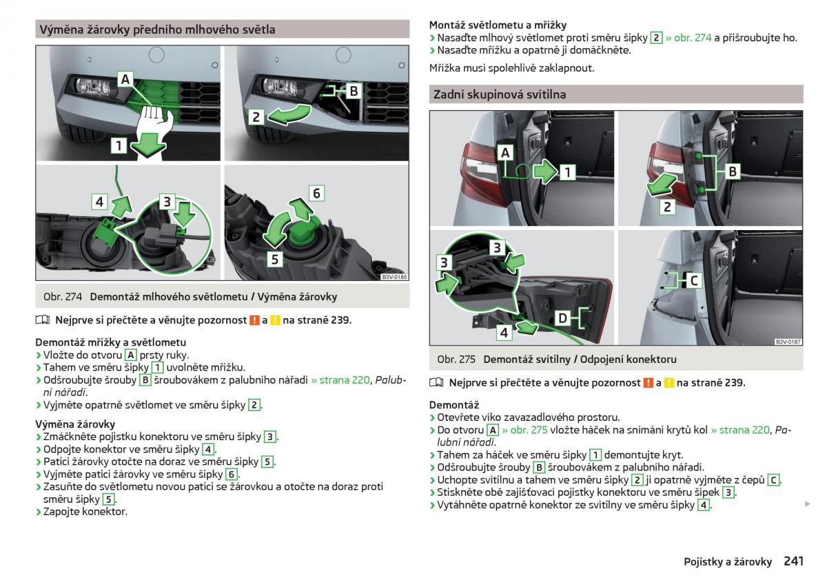 Skoda Superb III 3 navod k obsludze / page 243