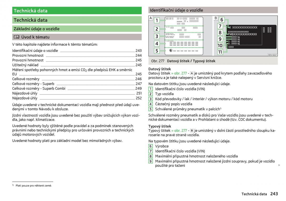 Skoda Superb III 3 navod k obsludze / page 245