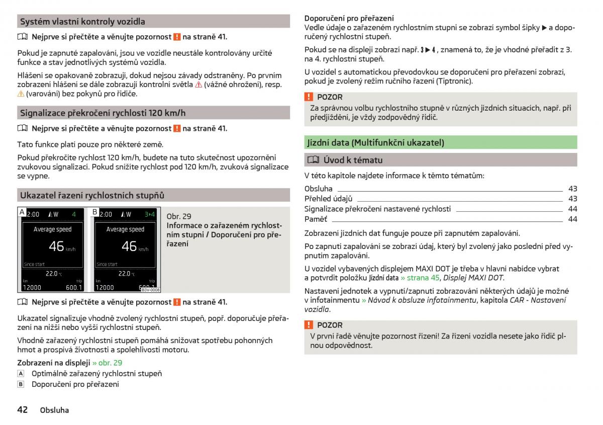 Skoda Superb III 3 navod k obsludze / page 44