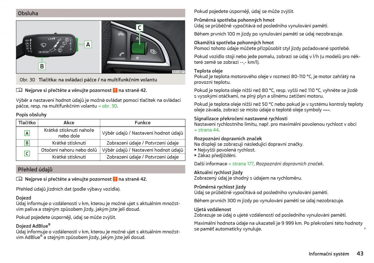 Skoda Superb III 3 navod k obsludze / page 45