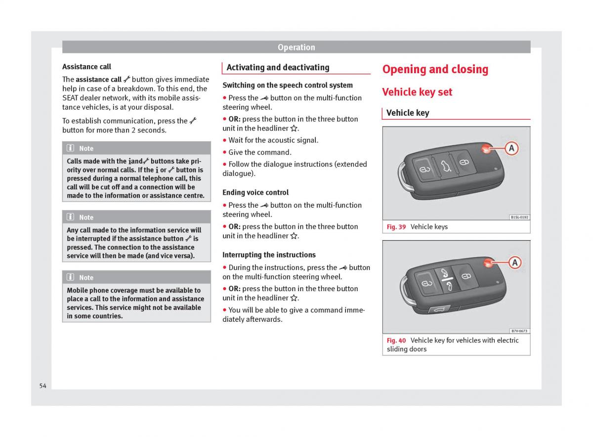 Seat Alhambra II 2 owners manual / page 56