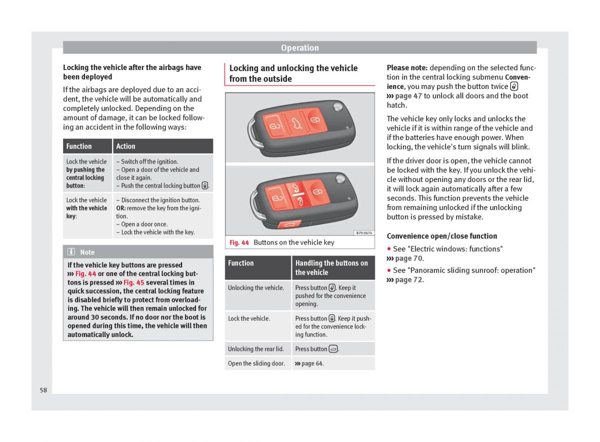 Seat Alhambra II 2 owners manual / page 60