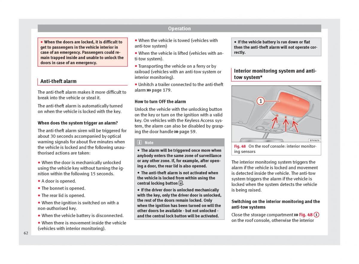 Seat Alhambra II 2 owners manual / page 64