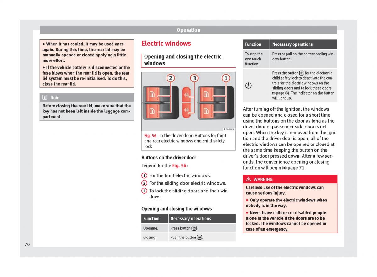 Seat Alhambra II 2 owners manual / page 72