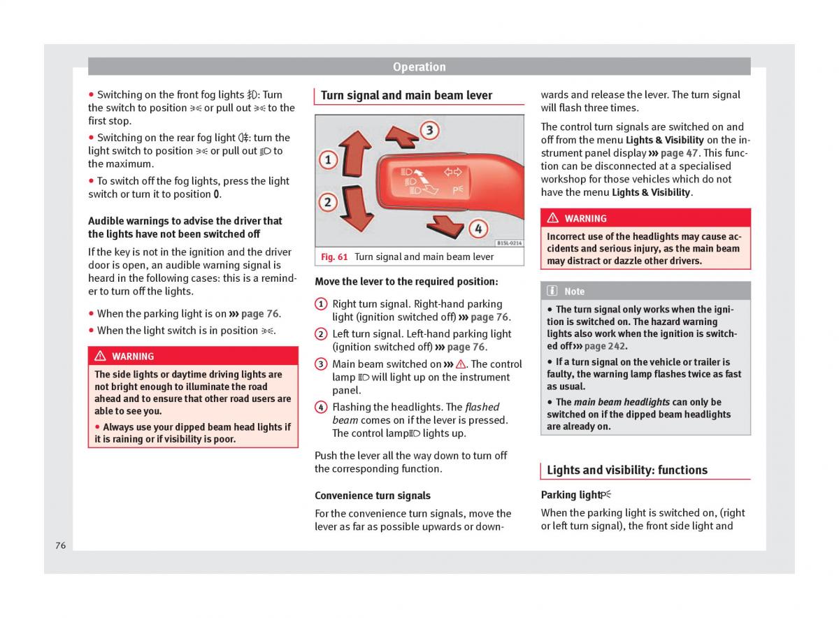 Seat Alhambra II 2 owners manual / page 78