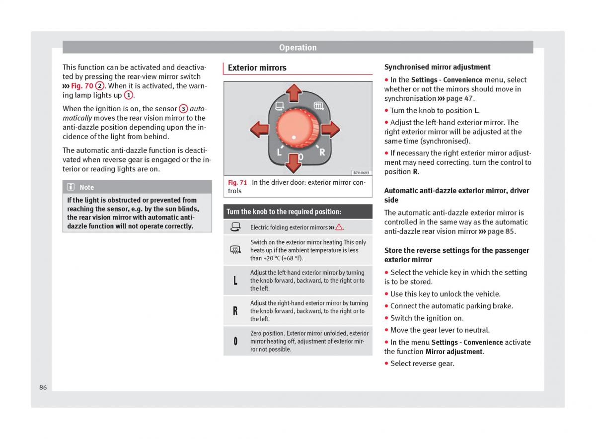 Seat Alhambra II 2 owners manual / page 88