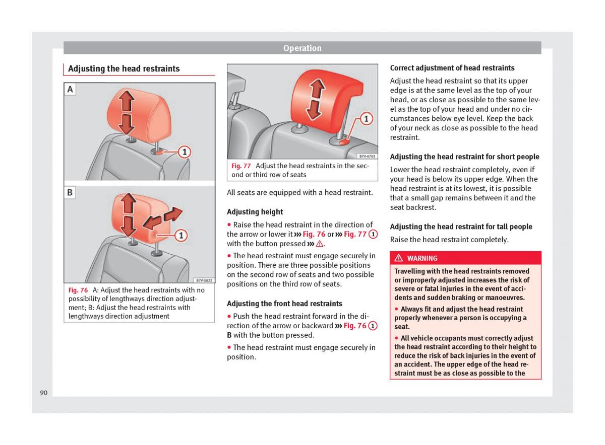 Seat Alhambra II 2 owners manual / page 92