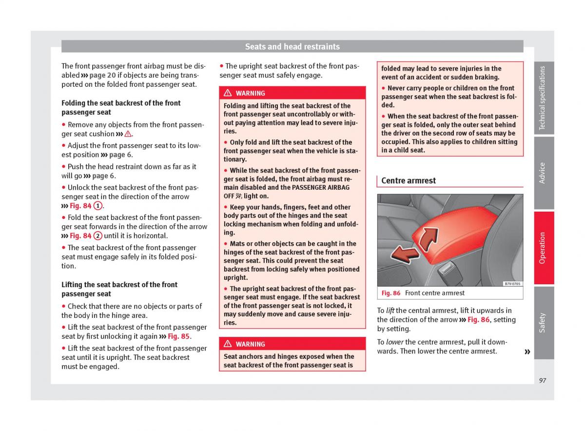 Seat Alhambra II 2 owners manual / page 99