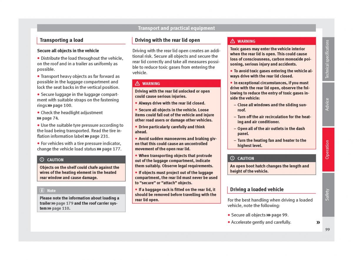 Seat Alhambra II 2 owners manual / page 101