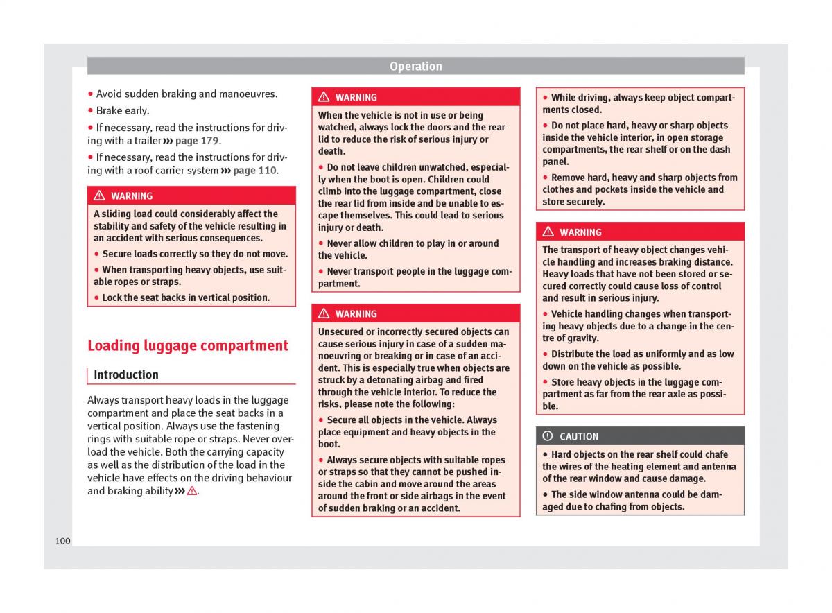 Seat Alhambra II 2 owners manual / page 102