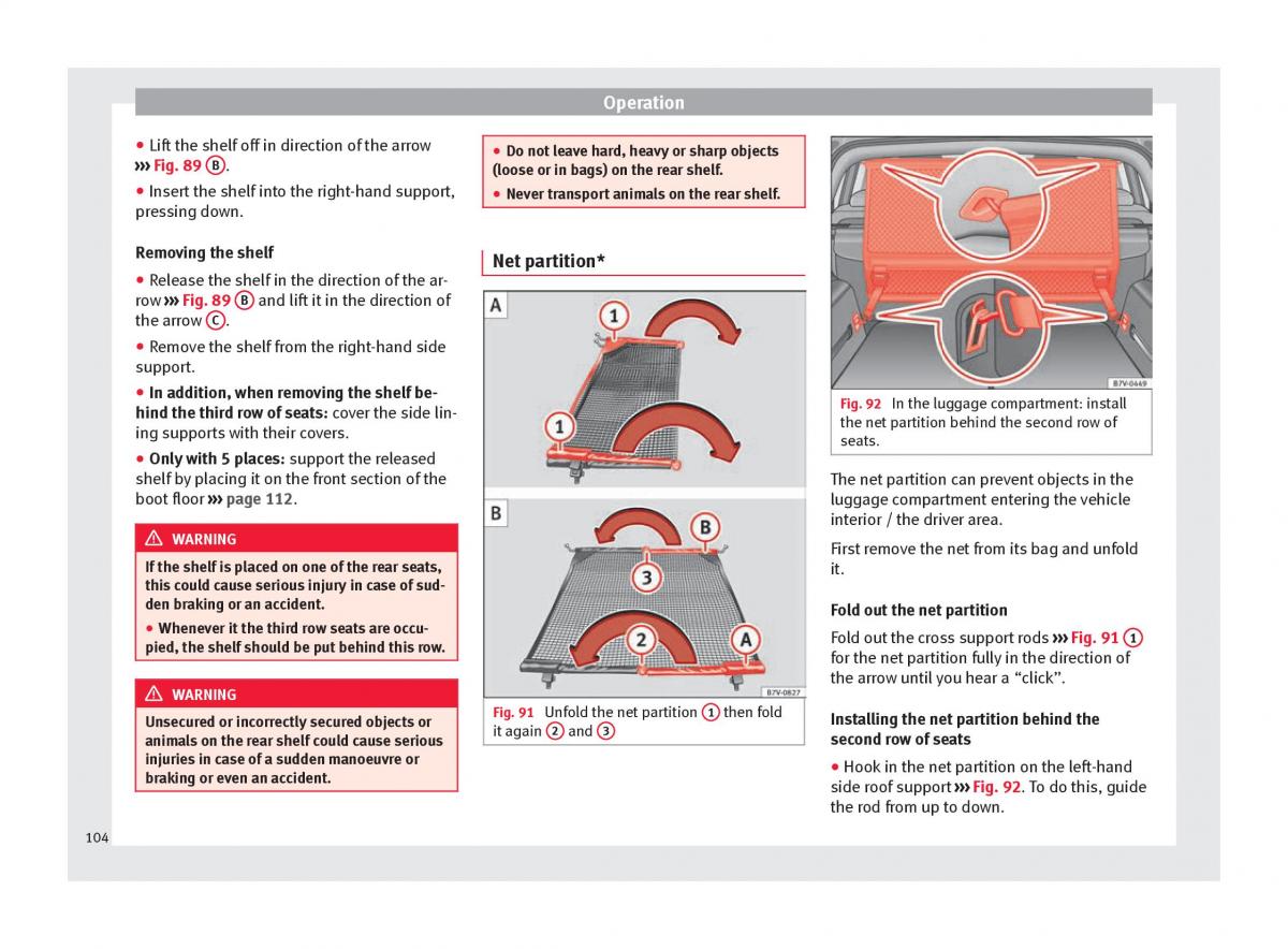 Seat Alhambra II 2 owners manual / page 106