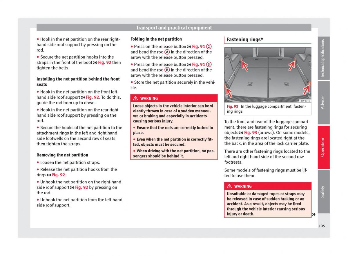 Seat Alhambra II 2 owners manual / page 107