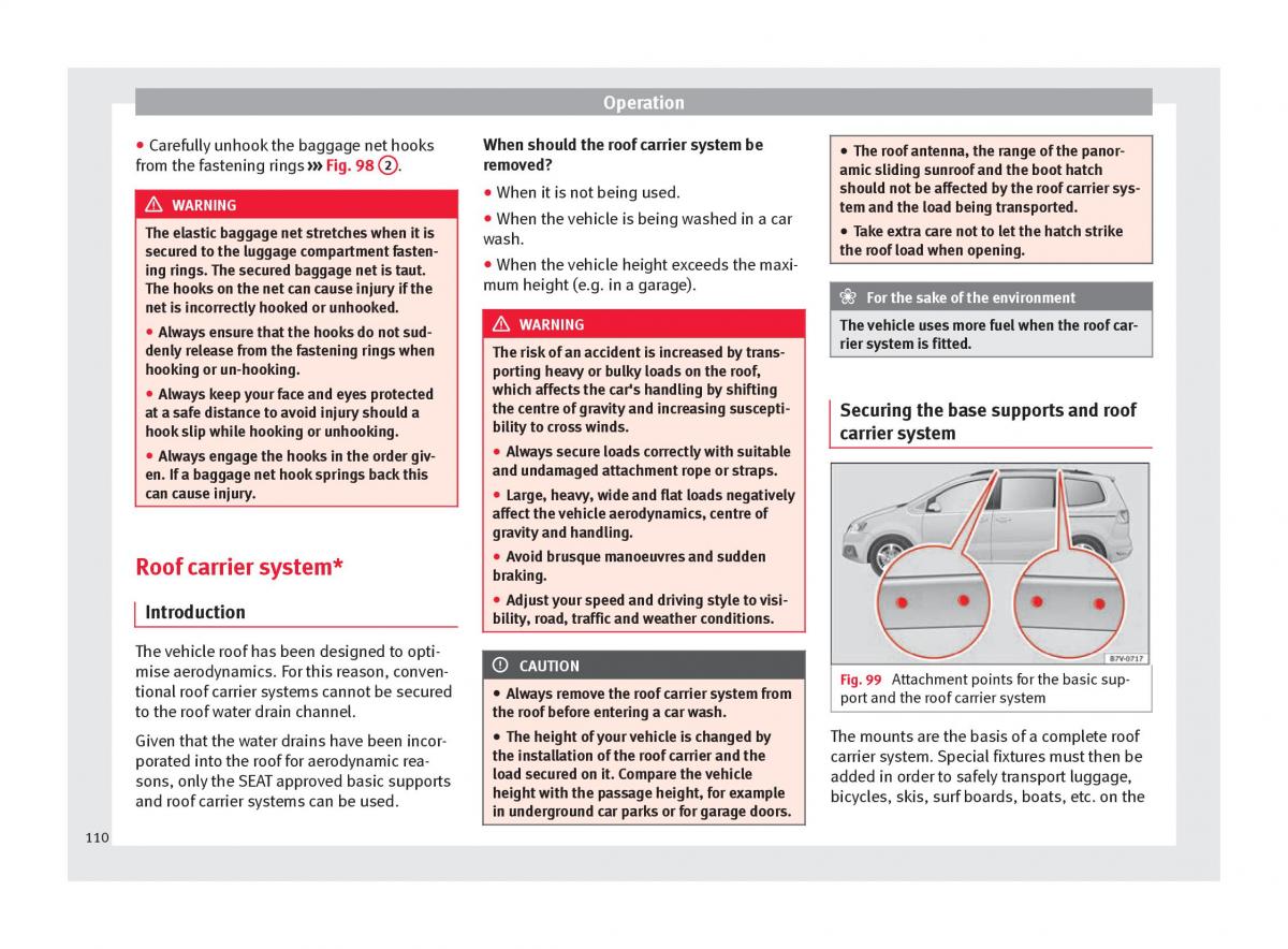 Seat Alhambra II 2 owners manual / page 112