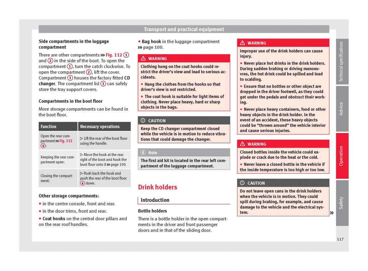 Seat Alhambra II 2 owners manual / page 119