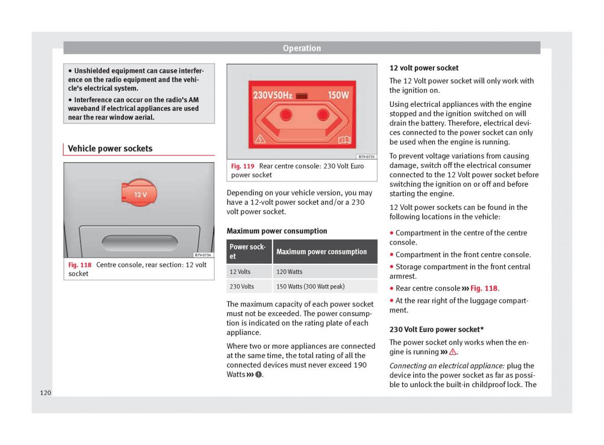 Seat Alhambra II 2 owners manual / page 122