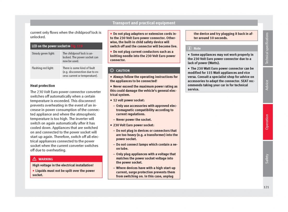 Seat Alhambra II 2 owners manual / page 123