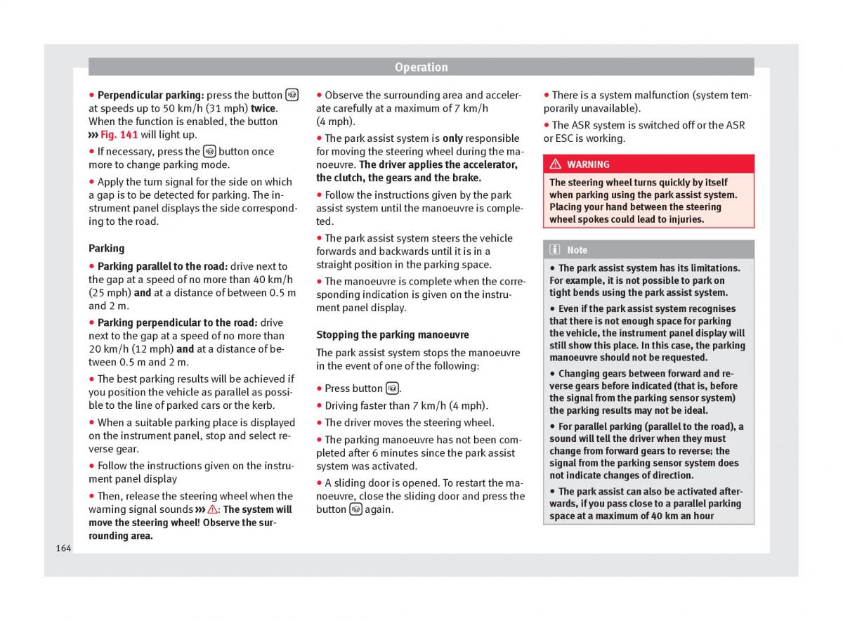 Seat Alhambra II 2 owners manual / page 166