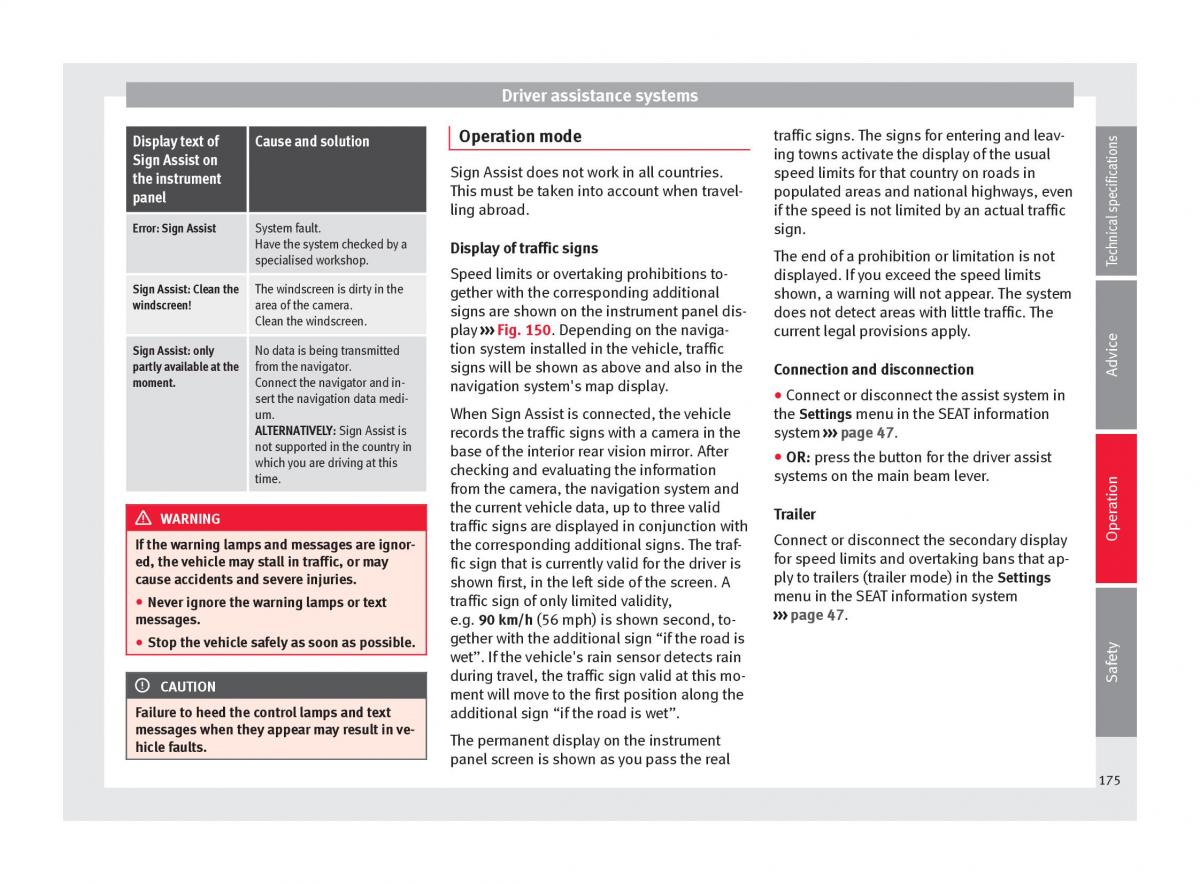 Seat Alhambra II 2 owners manual / page 177