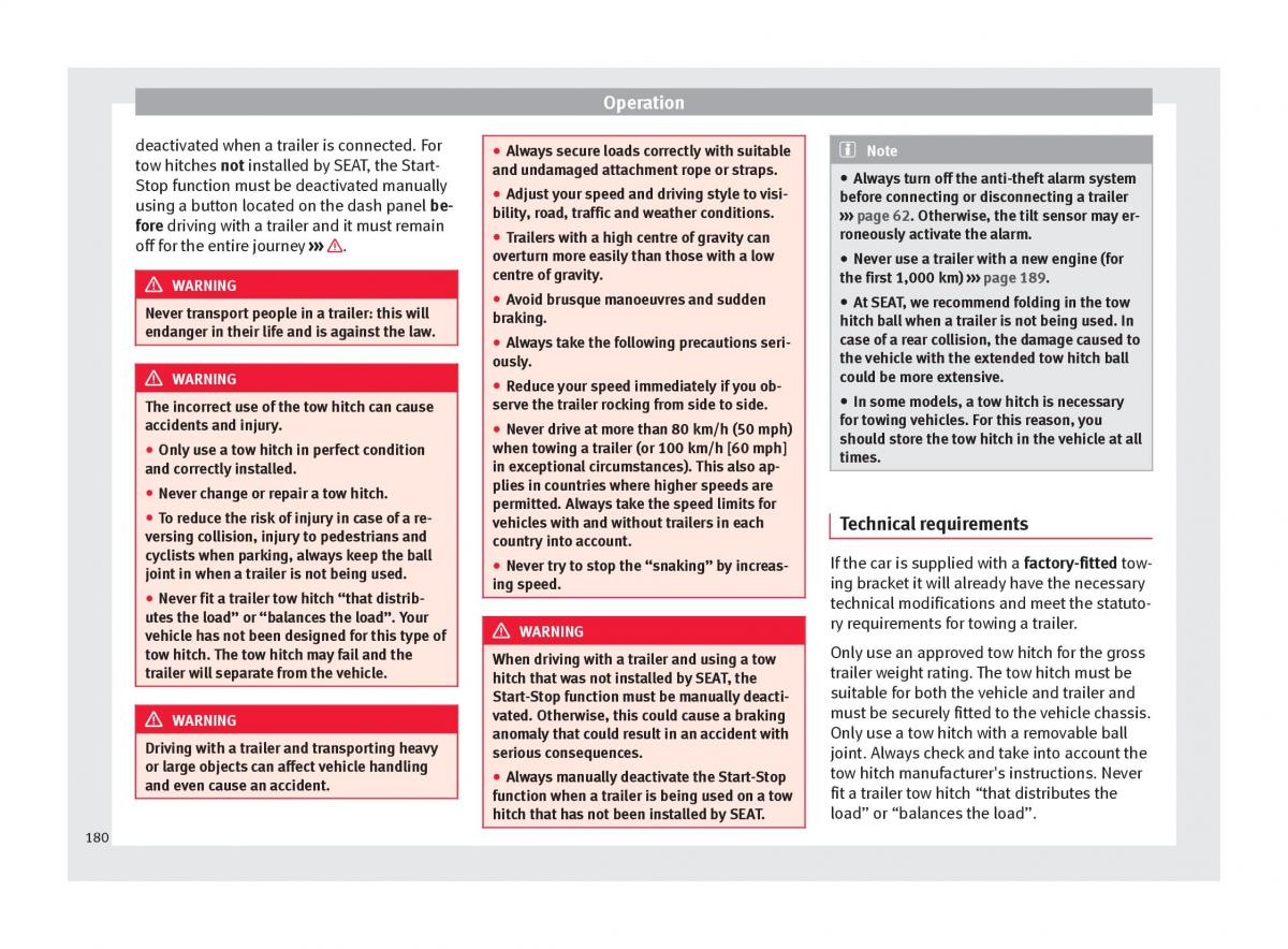 Seat Alhambra II 2 owners manual / page 182