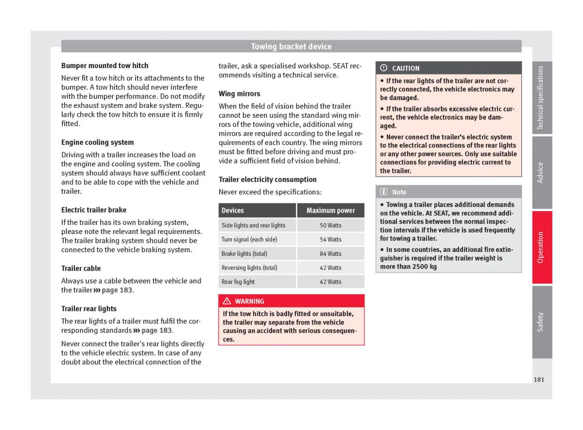 Seat Alhambra II 2 owners manual / page 183