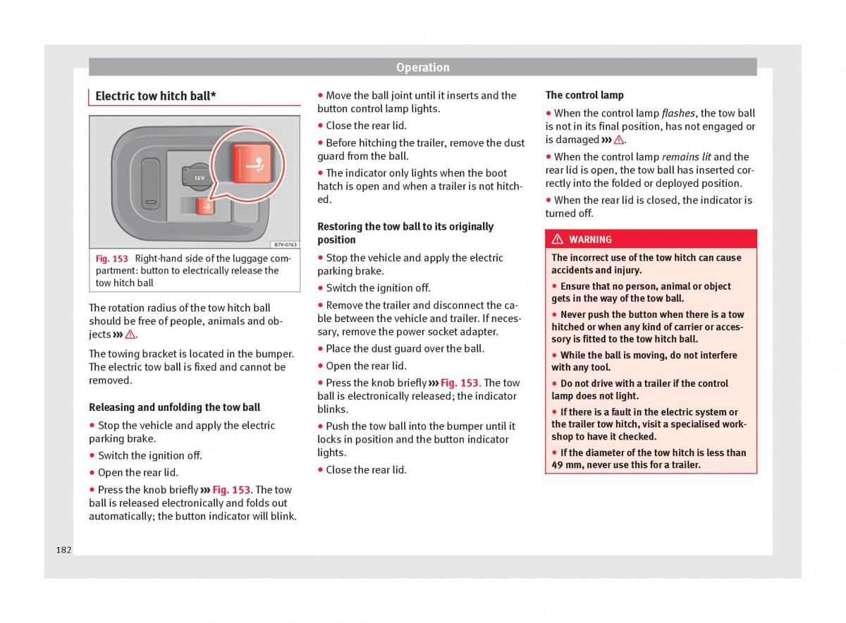 Seat Alhambra II 2 owners manual / page 184