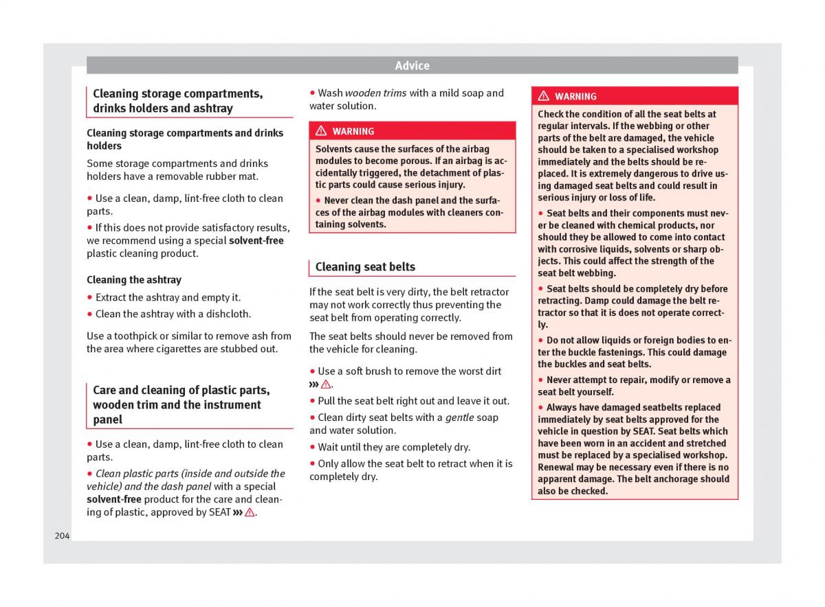 Seat Alhambra II 2 owners manual / page 206