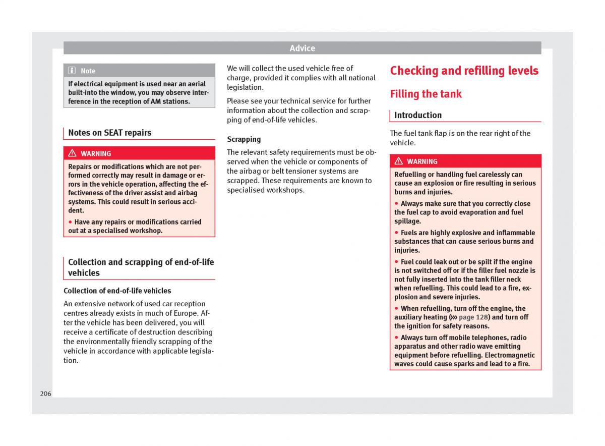 Seat Alhambra II 2 owners manual / page 208