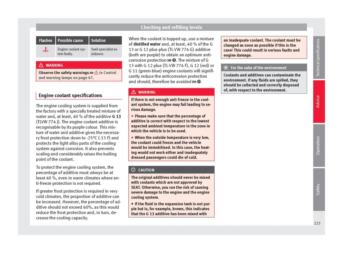 Seat Alhambra II 2 owners manual / page 225