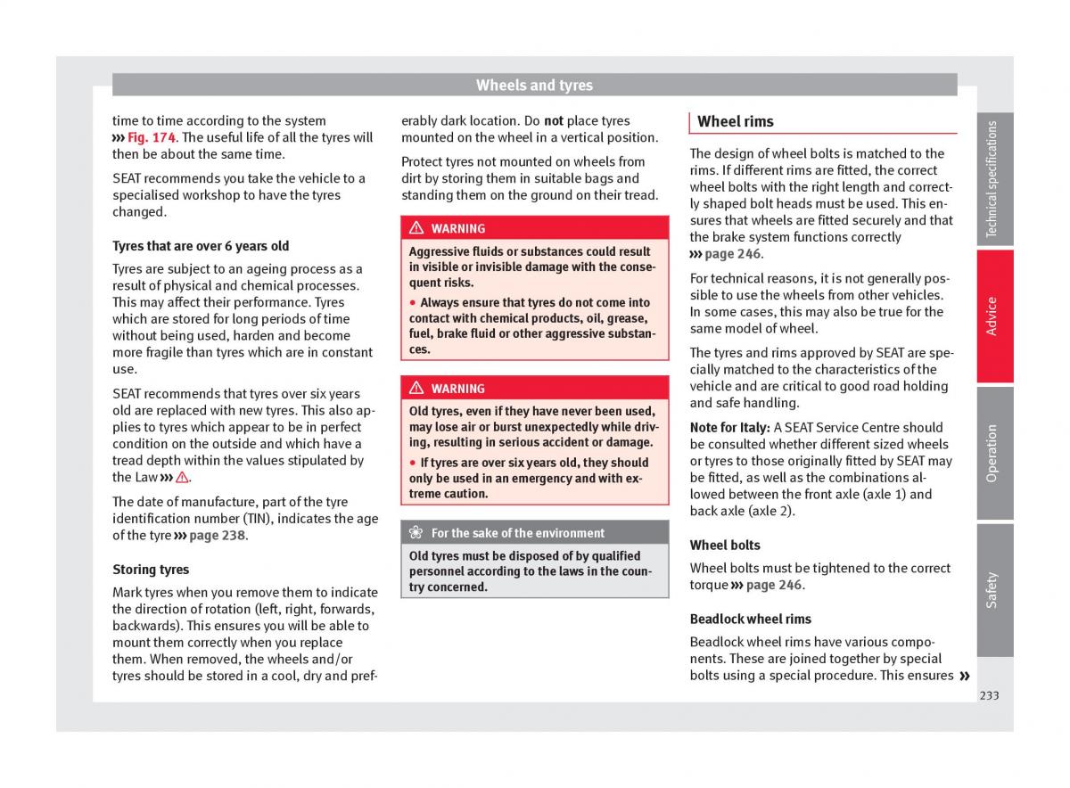 Seat Alhambra II 2 owners manual / page 235