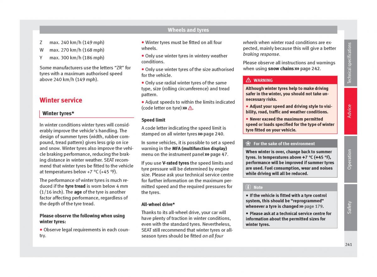 Seat Alhambra II 2 owners manual / page 243