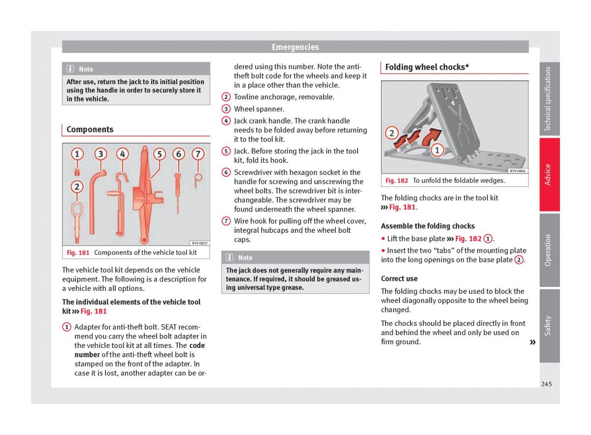 Seat Alhambra II 2 owners manual / page 247