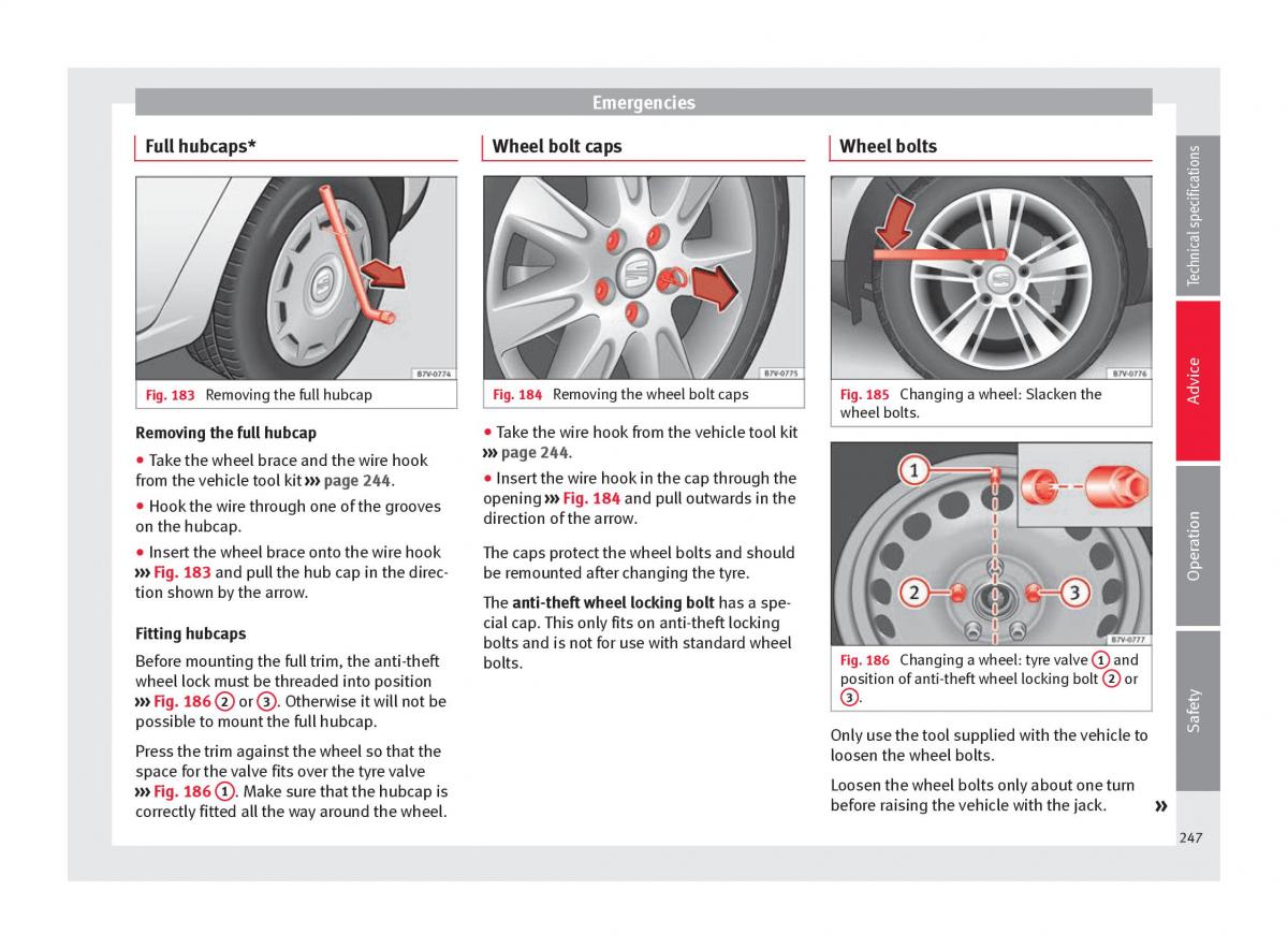 Seat Alhambra II 2 owners manual / page 249