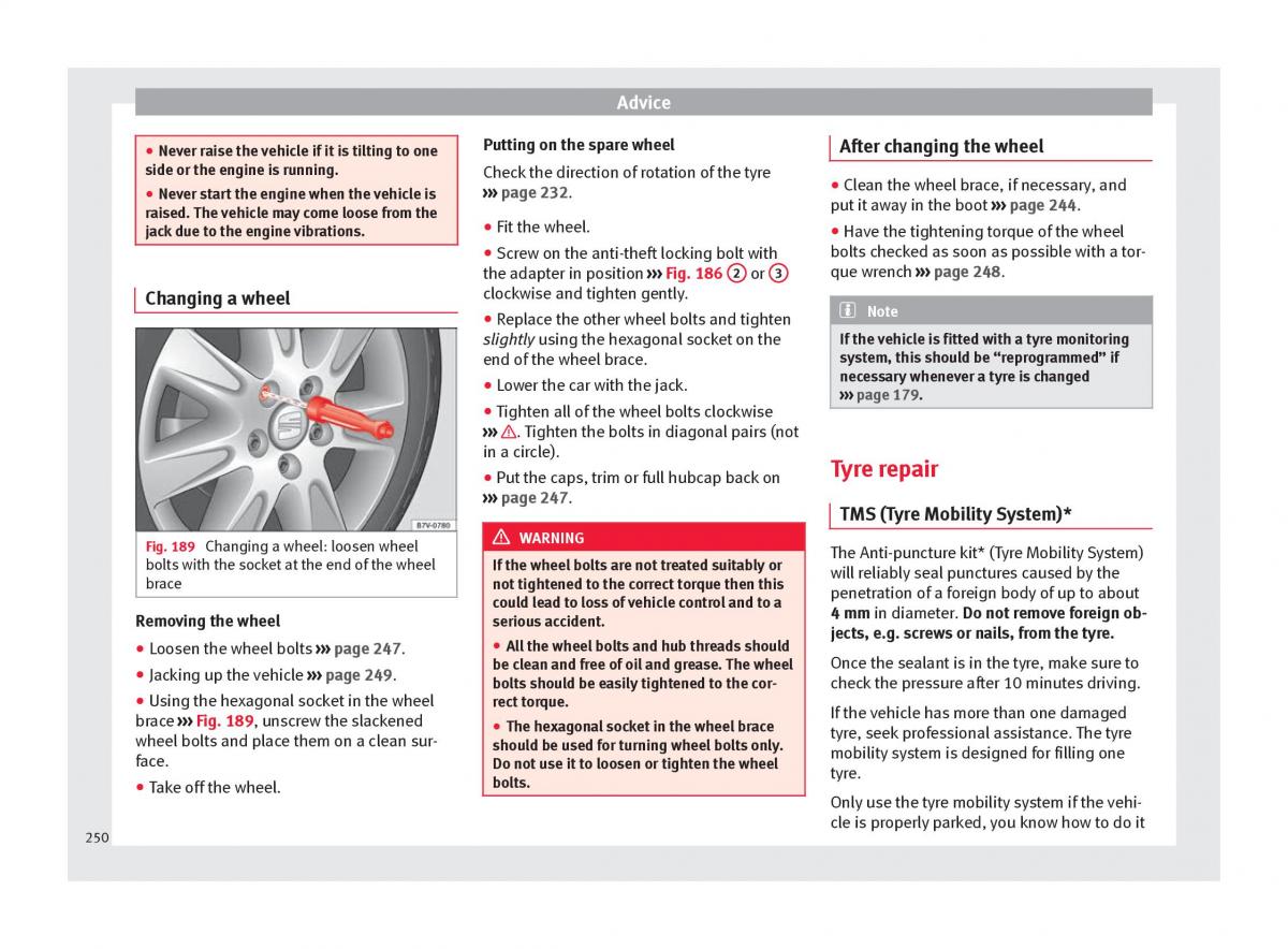 Seat Alhambra II 2 owners manual / page 252