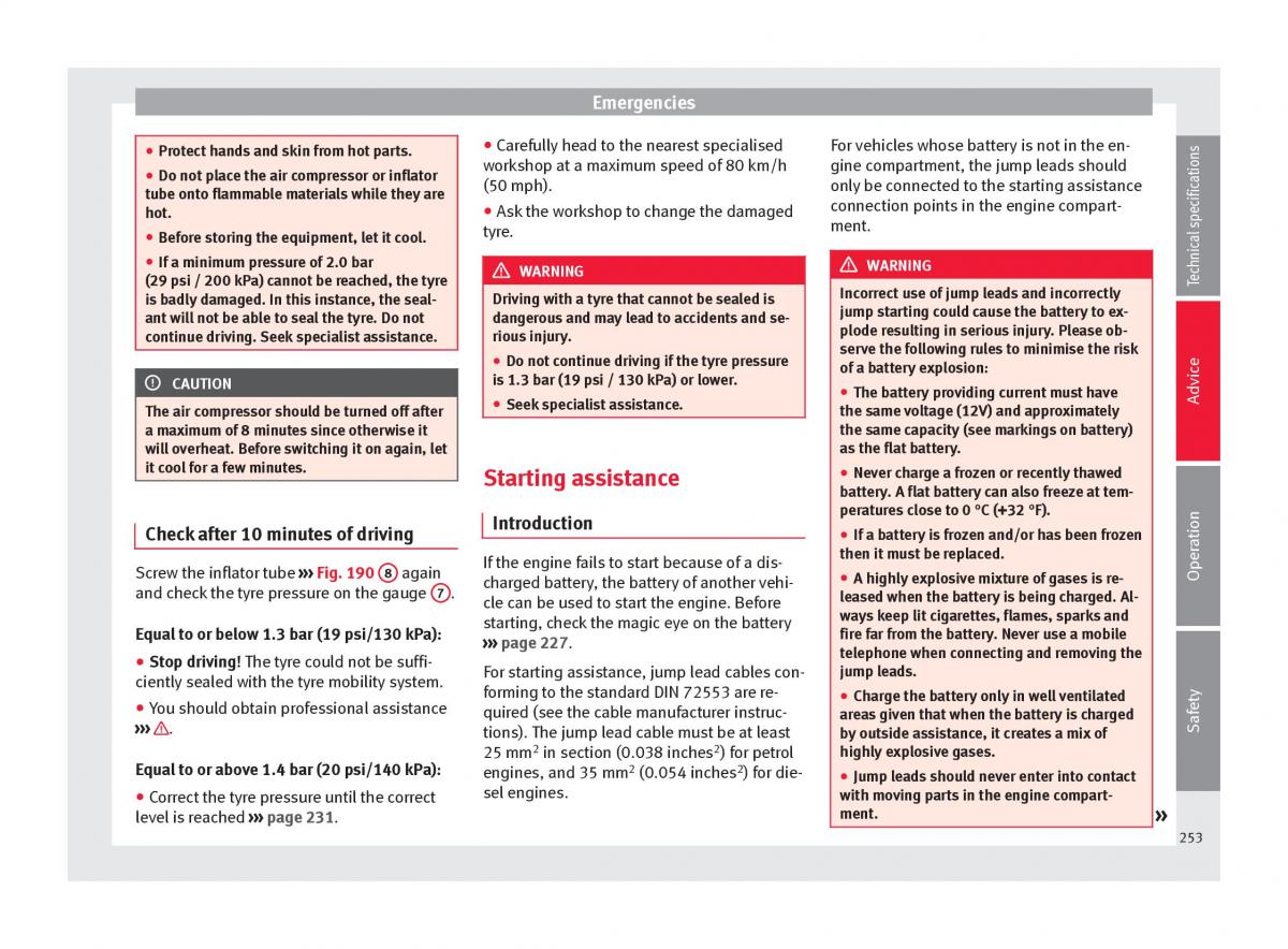 Seat Alhambra II 2 owners manual / page 255