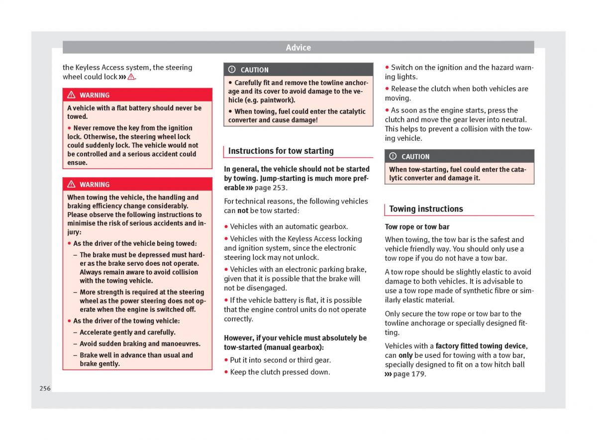 Seat Alhambra II 2 owners manual / page 258