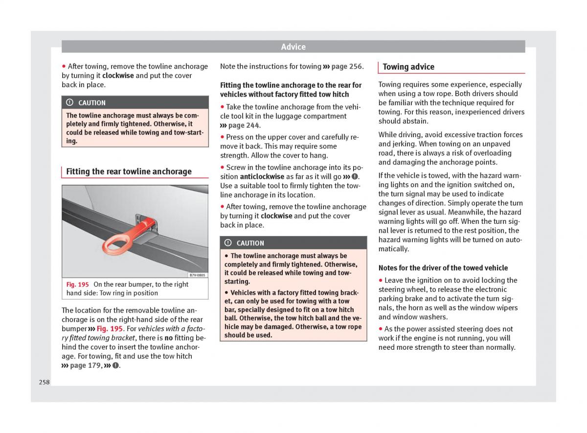 Seat Alhambra II 2 owners manual / page 260