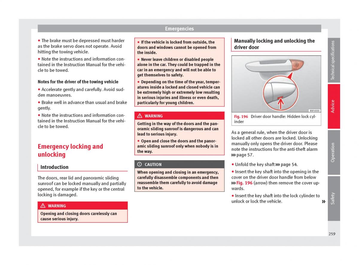 Seat Alhambra II 2 owners manual / page 261