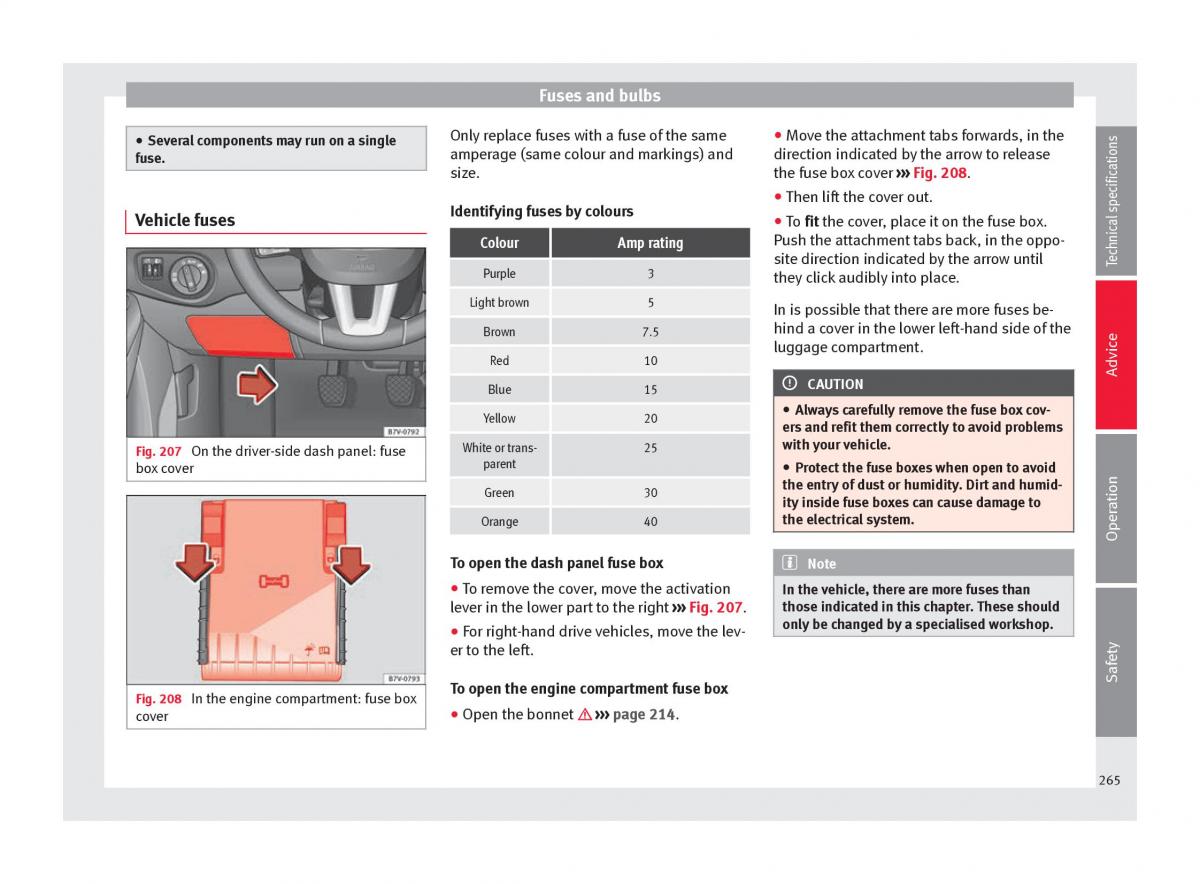 Seat Alhambra II 2 owners manual / page 267