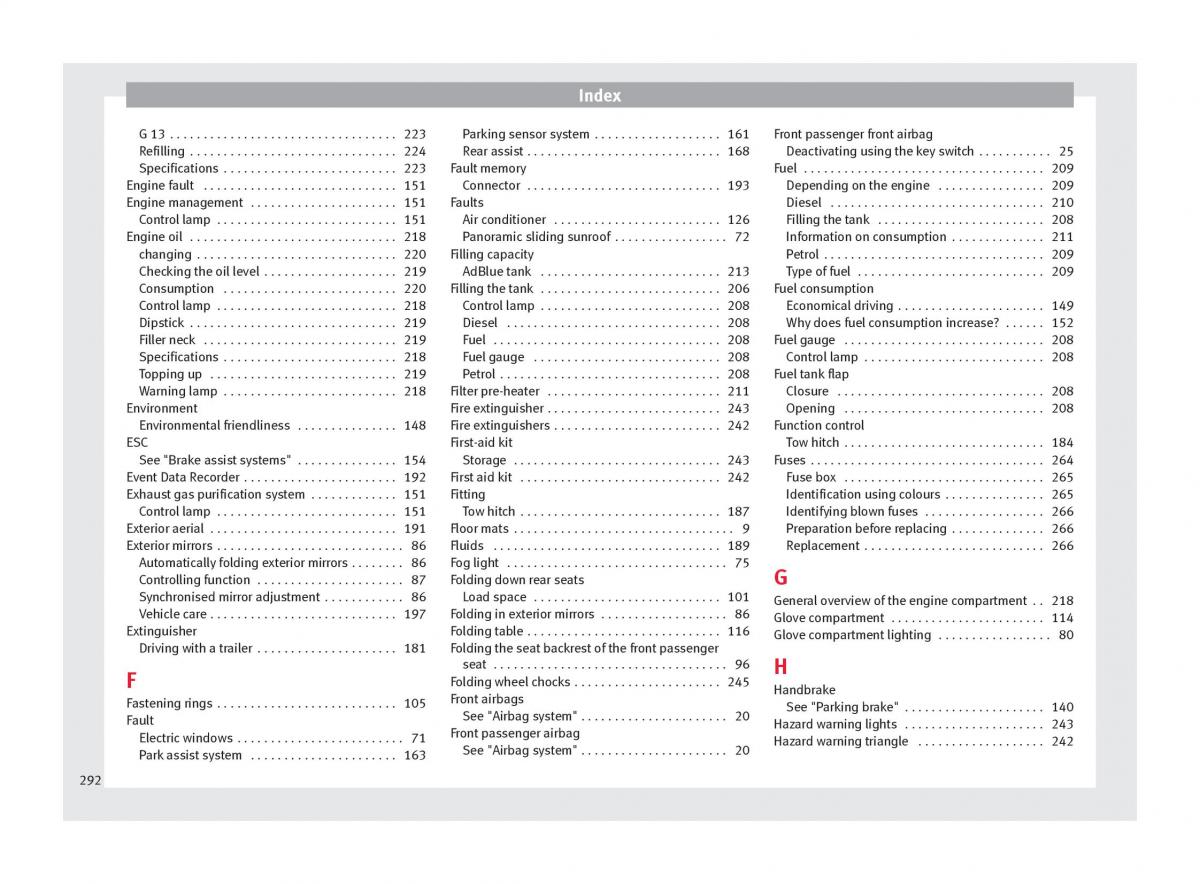 Seat Alhambra II 2 owners manual / page 294