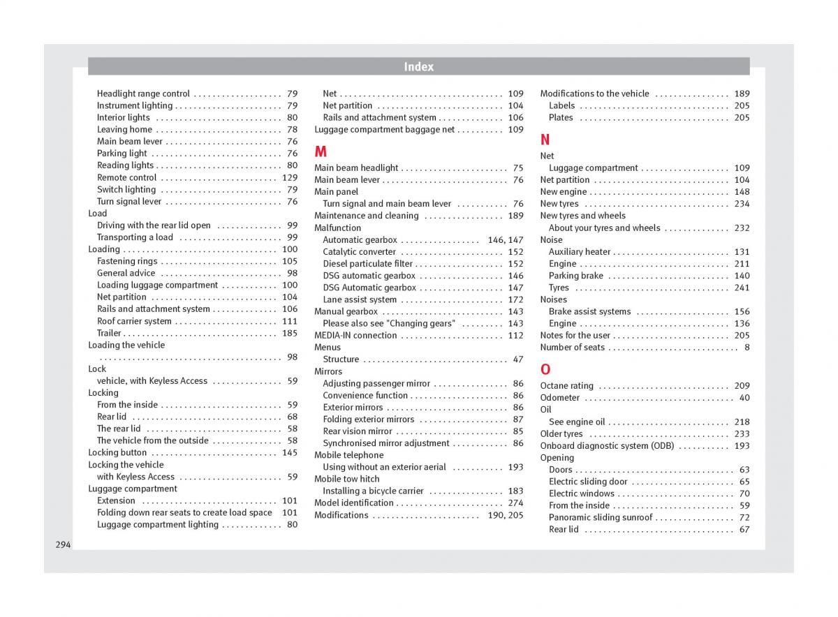 Seat Alhambra II 2 owners manual / page 296