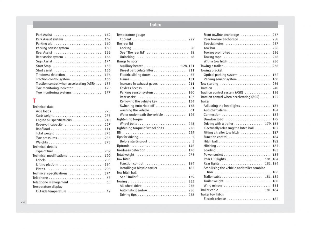 Seat Alhambra II 2 owners manual / page 300