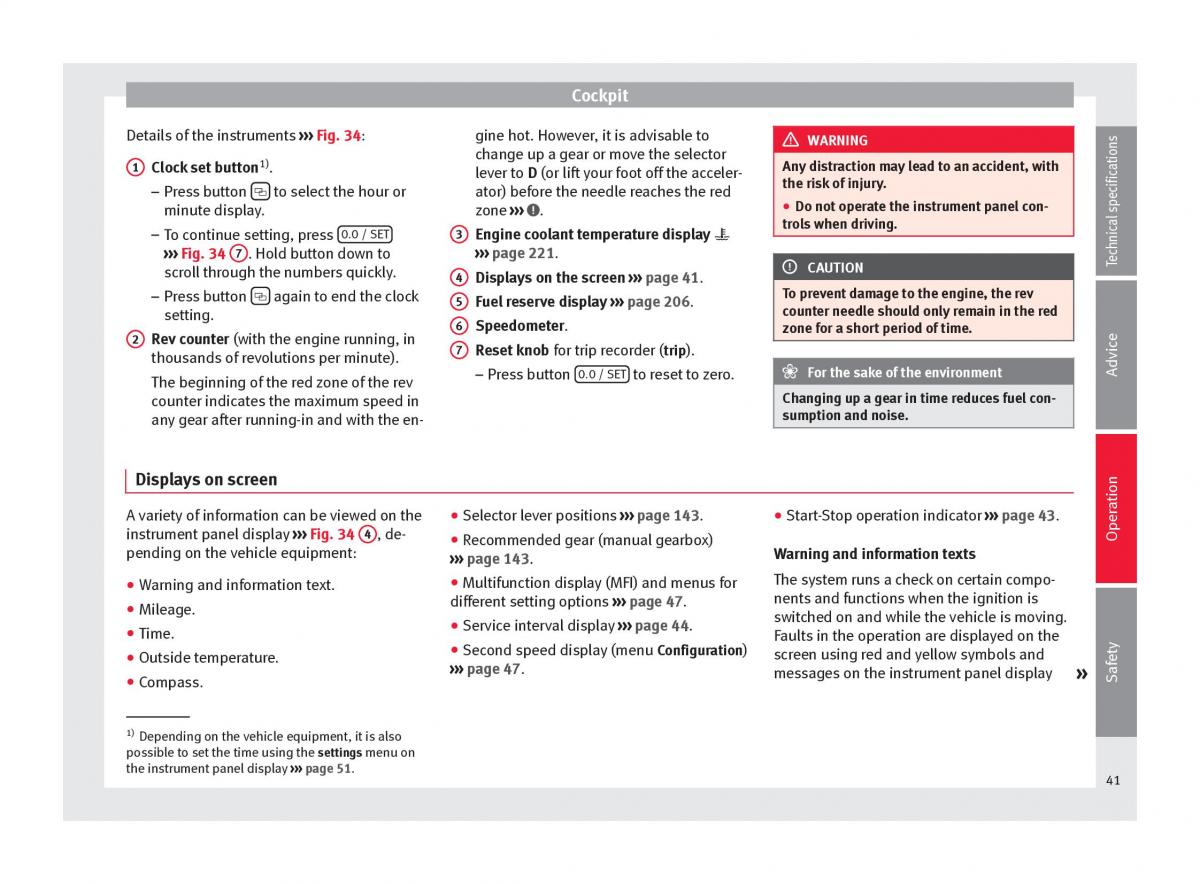 Seat Alhambra II 2 owners manual / page 43