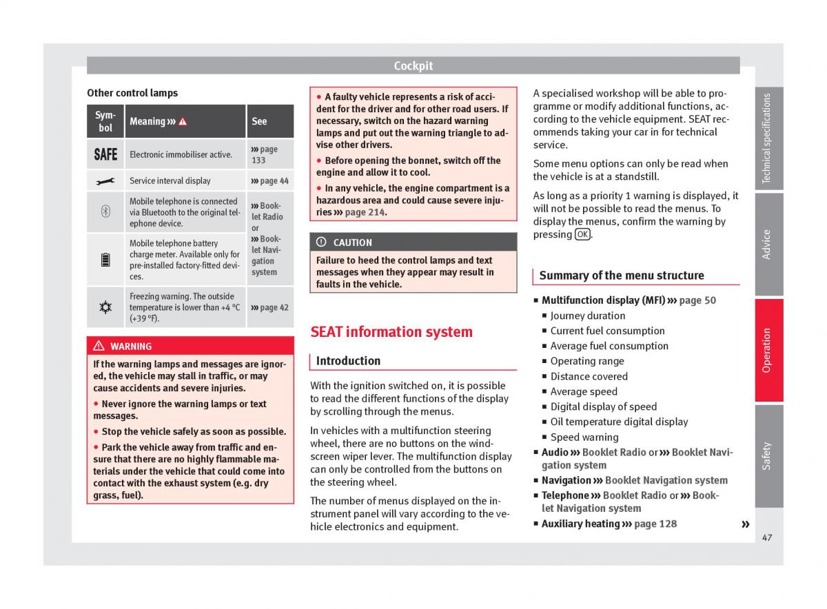 Seat Alhambra II 2 owners manual / page 49