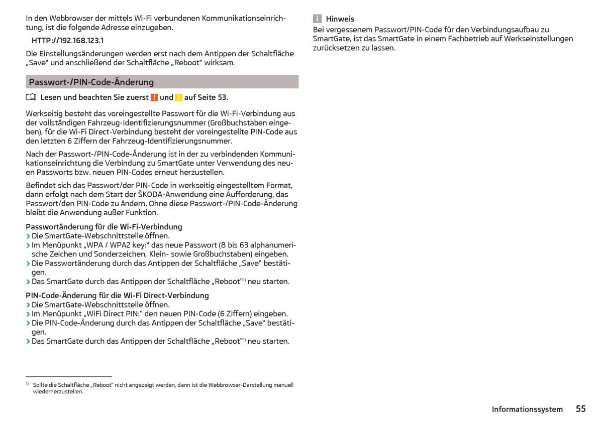 Skoda Superb III 3 Handbuch / page 57